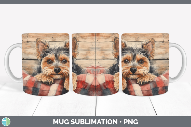Dogs 01 Flannel Yorkshire Terrier Mug Wrap Sublimation Coffe