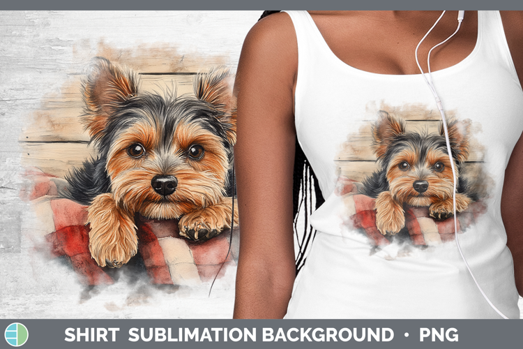 Dogs 01 Flannel Yorkshire Terrier Shirt Sublimation Backgrou