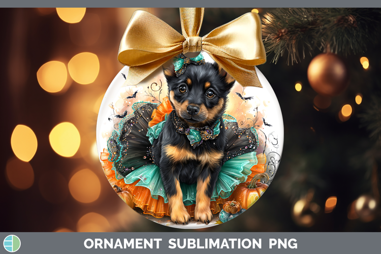 Dogs 01 Halloween Australian Kelpie Ornament Sublimation Bau