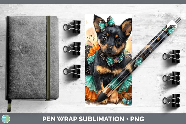 Dogs 01 Halloween Australian Kelpie Pen Wrap Sublimation Pen