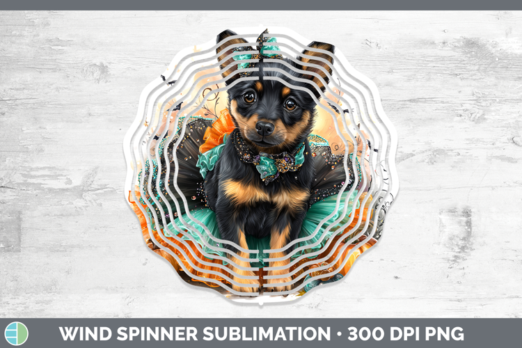Dogs 01 Halloween Australian Kelpie Wind Spinner Sublimation