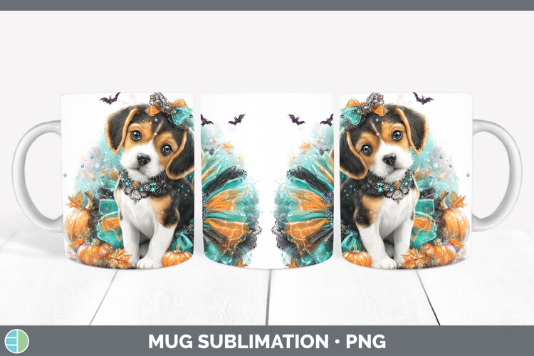 GorgeousDogs 01 Halloween Mug Wrap design.