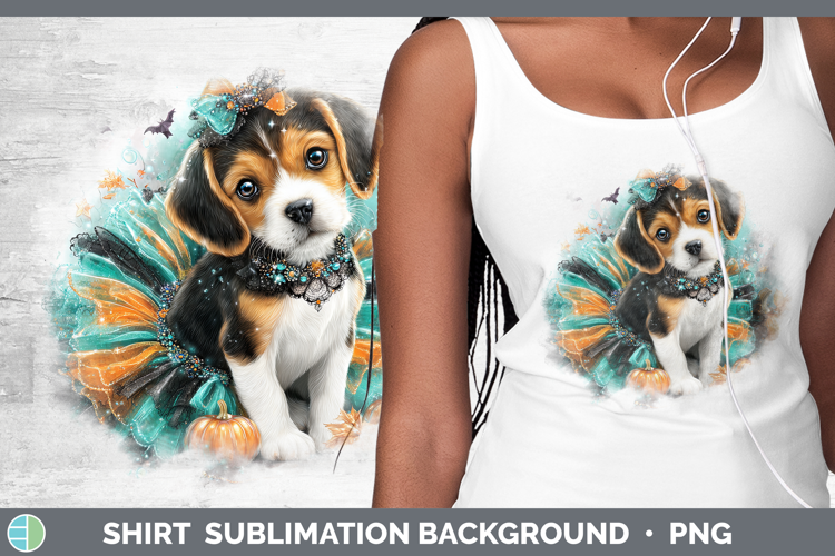 Dogs 01 Halloween Beagle Shirt Sublimation Background Design