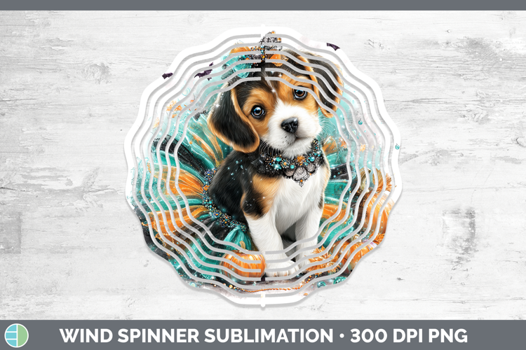 Dogs 01 Halloween Beagle Wind Spinner Sublimation Spinner De