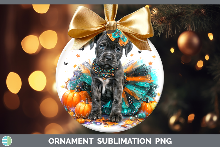 Dogs 01 Halloween Cane Corso Ornament Sublimation Bauble Des