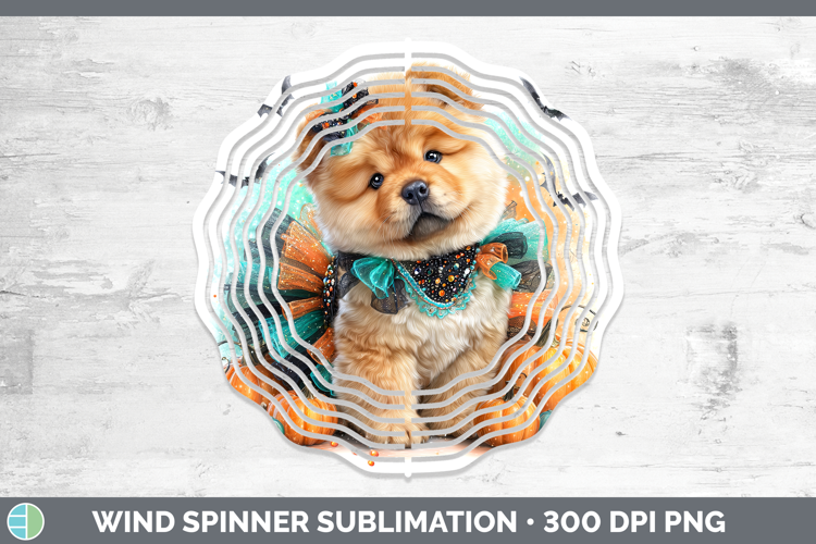 Dogs 01 Halloween Chow Chow Wind Spinner Sublimation Spinner