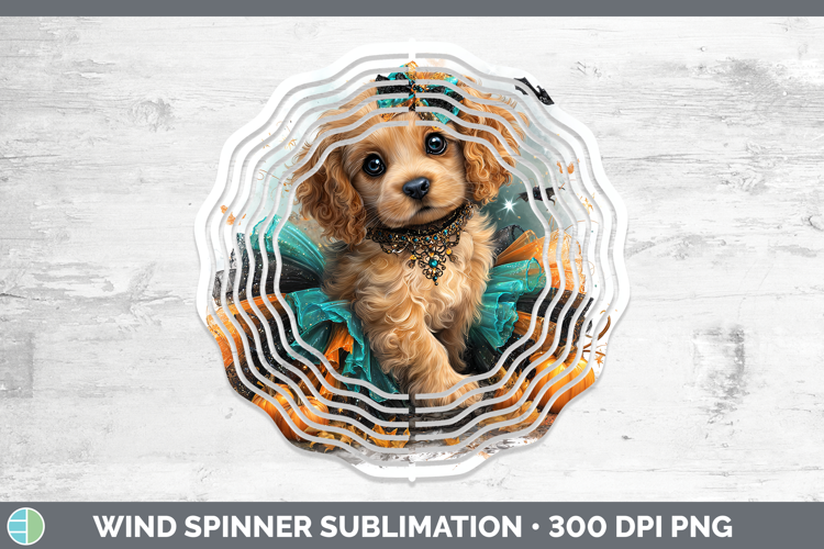 Dogs 01 Halloween Cocker Spaniel Wind Spinner Sublimation Sp