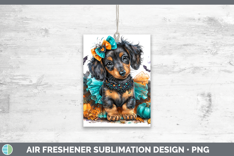 Dogs 01 Halloween Dachshund Air Freshener Sublimation Car Fr