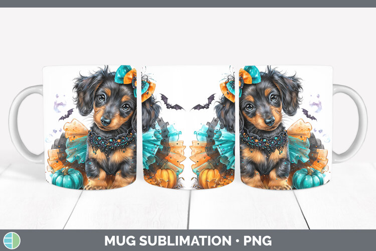 GorgeousDogs 01 Halloween Mug Wrap design.