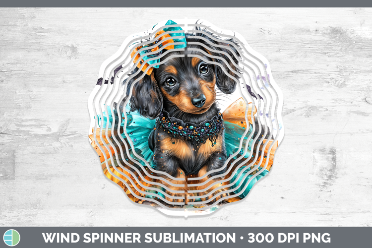 Dogs 01 Halloween Dachshund Wind Spinner Sublimation Spinner