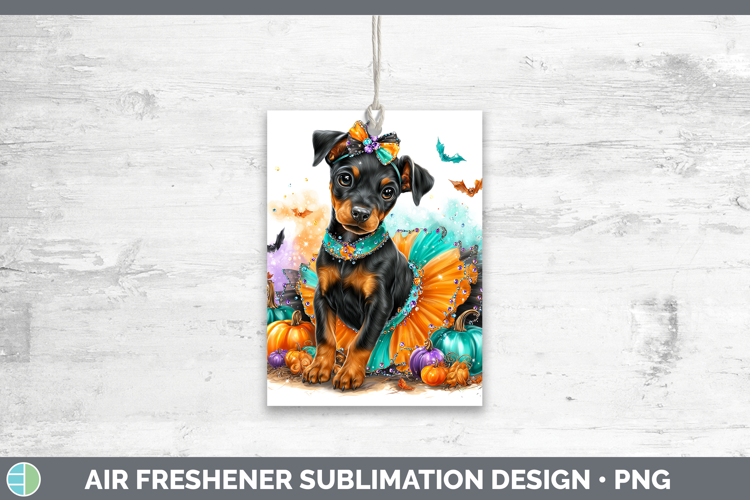 Dogs 01 Halloween Doberman Pinscher Air Freshener Sublimatio