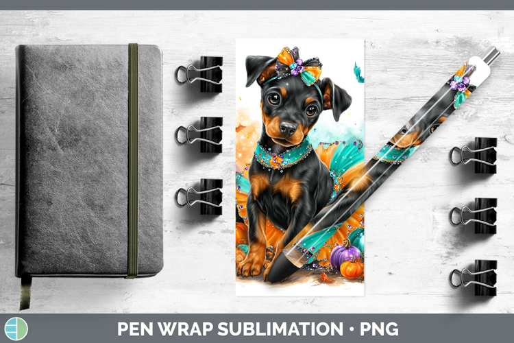 Dogs 01 Halloween Doberman Pinscher Pen Wrap Sublimation Pen