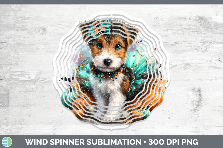 Dogs 01 Halloween Fox Terrier Wind Spinner Sublimation Spinn