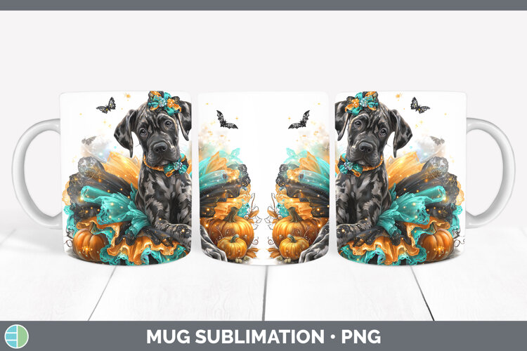 GorgeousDogs 01 Halloween Mug Wrap design.