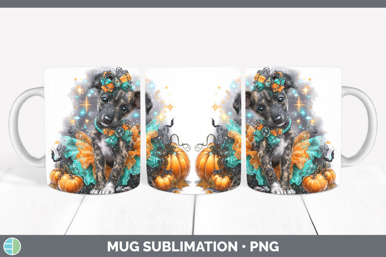 GorgeousDogs 01 Halloween Mug Wrap design.