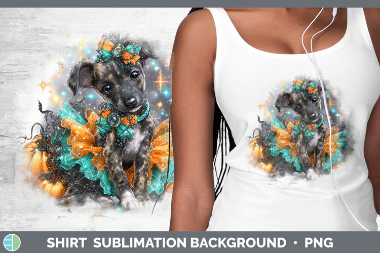 Dogs 01 Halloween Greyhound Shirt Sublimation Background Des