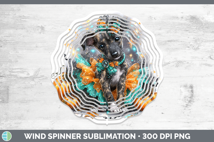 Dogs 01 Halloween Greyhound Wind Spinner Sublimation Spinner