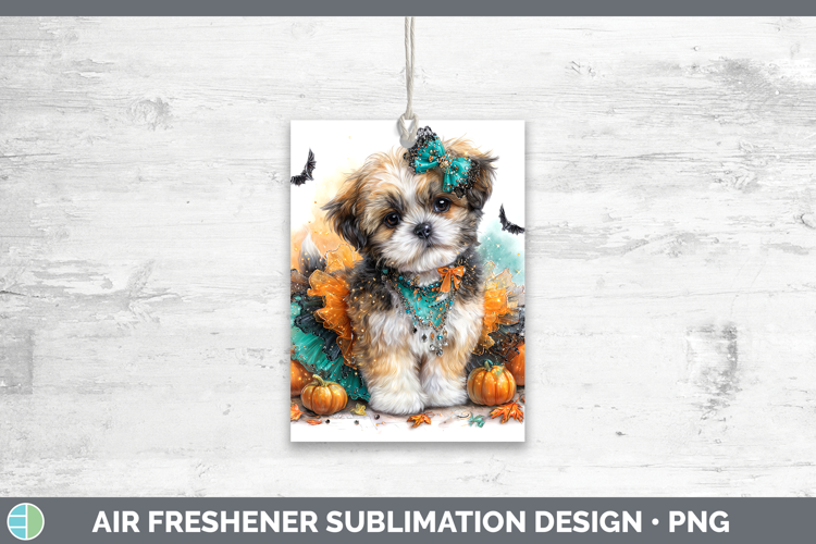 Dogs 01 Halloween Lhasa Apso Air Freshener Sublimation Car F