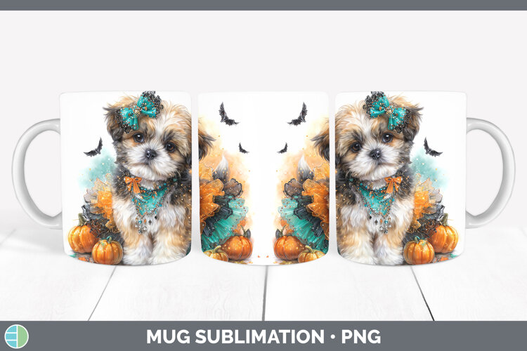 GorgeousDogs 01 Halloween Mug Wrap design.