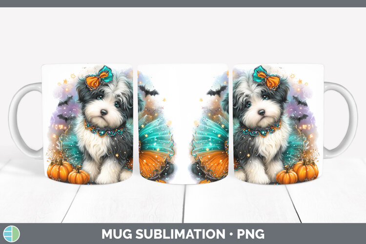 GorgeousDogs 01 Halloween Mug Wrap design.