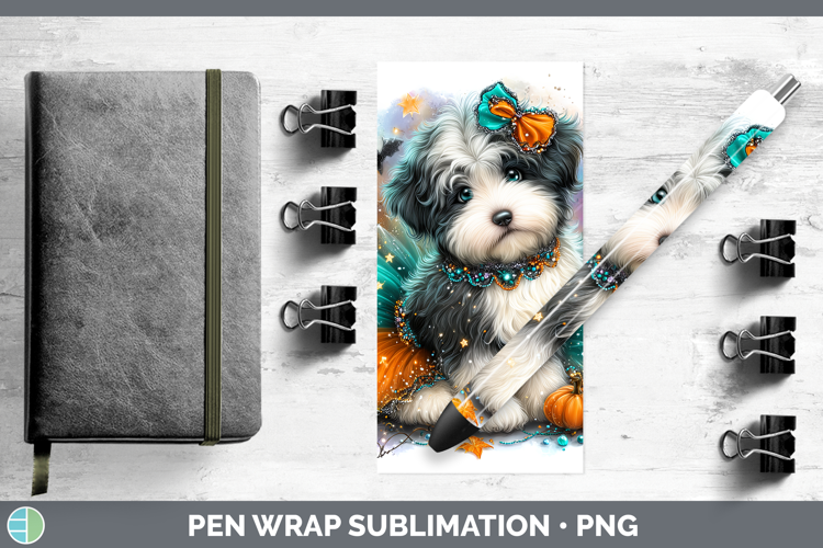Dogs 01 Halloween Old English Sheepdog Pen Wrap Sublimation