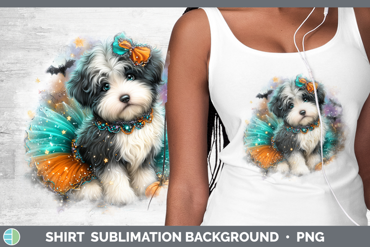 Dogs 01 Halloween Old English Sheepdog Shirt Sublimation Bac