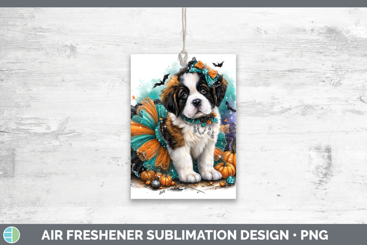 Dogs 01 Halloween Saint Bernard Air Freshener Sublimation Ca