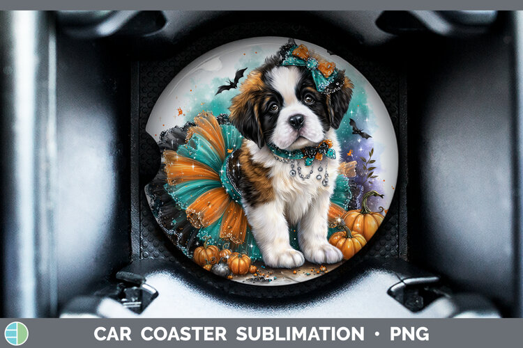 GorgeousDogs 01 Halloween Car Coaster design.