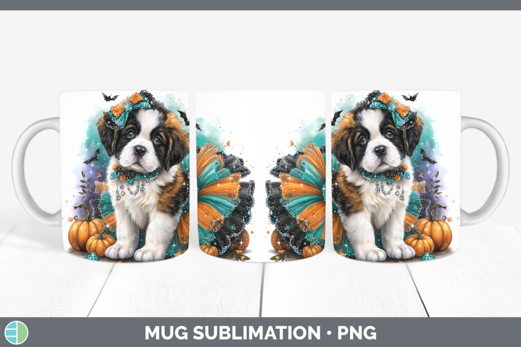 GorgeousDogs 01 Halloween Mug Wrap design.
