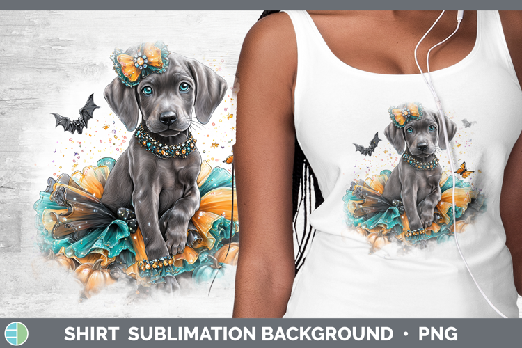 Dogs 01 Halloween Weimaraner Shirt Sublimation Background De