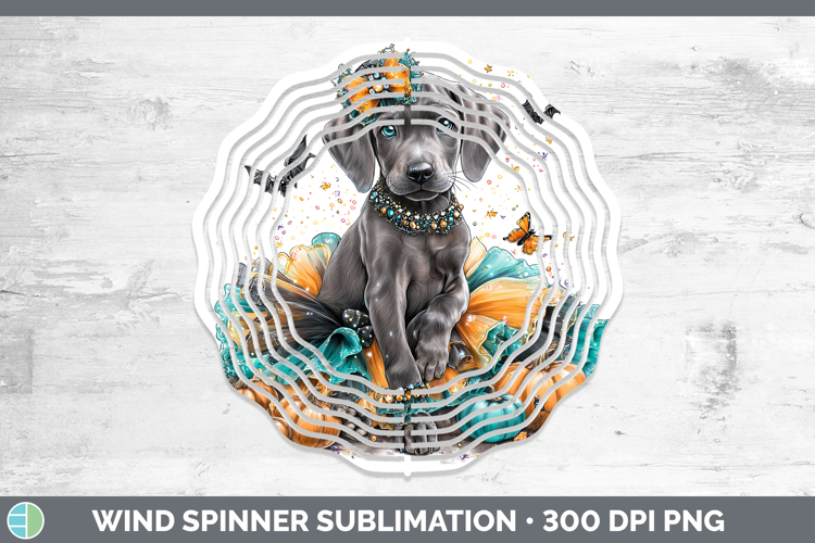 Dogs 01 Halloween Weimaraner Wind Spinner Sublimation Spinne