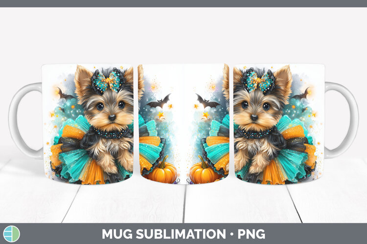 GorgeousDogs 01 Halloween Mug Wrap design.