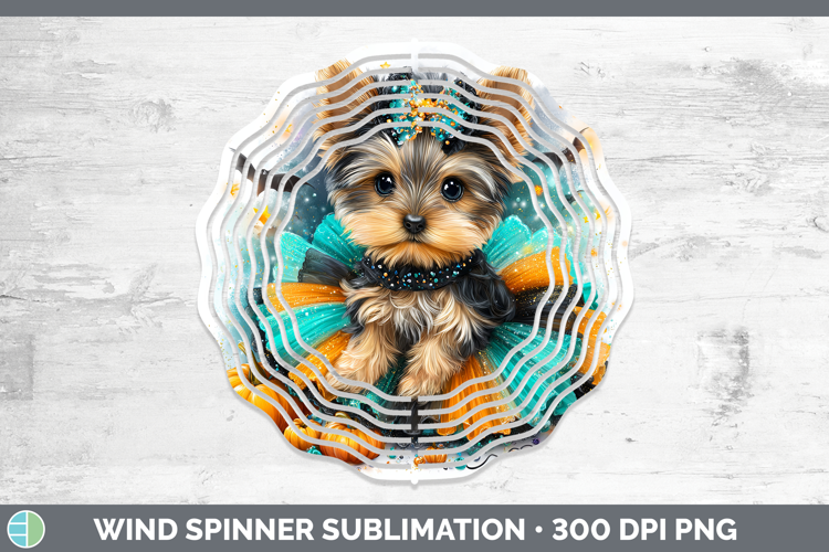 Dogs 01 Halloween Yorkshire Terrier Wind Spinner Sublimation