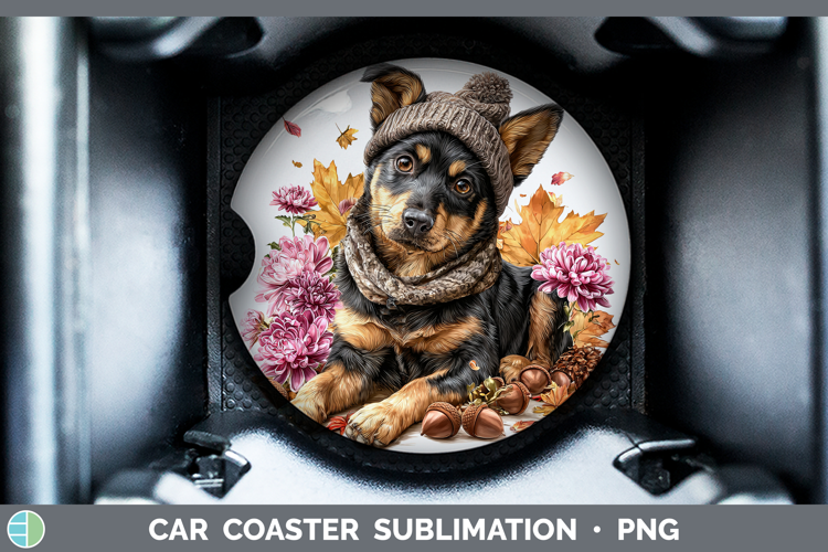Australian Kelpie Dogs 01 Knit Hat Car Coaster Sublimation D