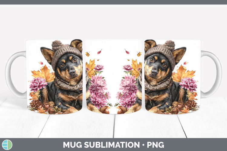 Australian Kelpie Dogs 01 Knit Hat Mug Wrap Sublimation Desi