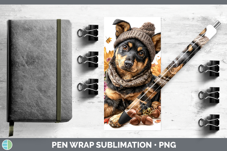 Australian Kelpie Dogs 01 Knit Hat Pen Wrap Sublimation Desi
