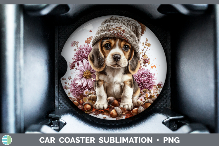 Beagle Dogs 01 Knit Hat Car Coaster Sublimation Design