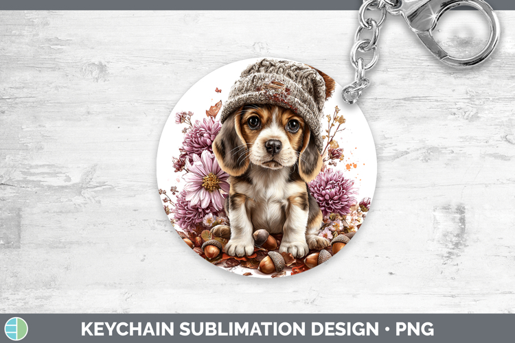 Beagle Dogs 01 Knit Hat Keychain Sublimation Design