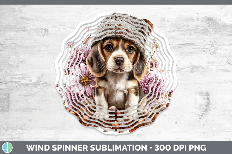 Beagle Dogs 01 Knit Hat Wind Spinner Sublimation Design