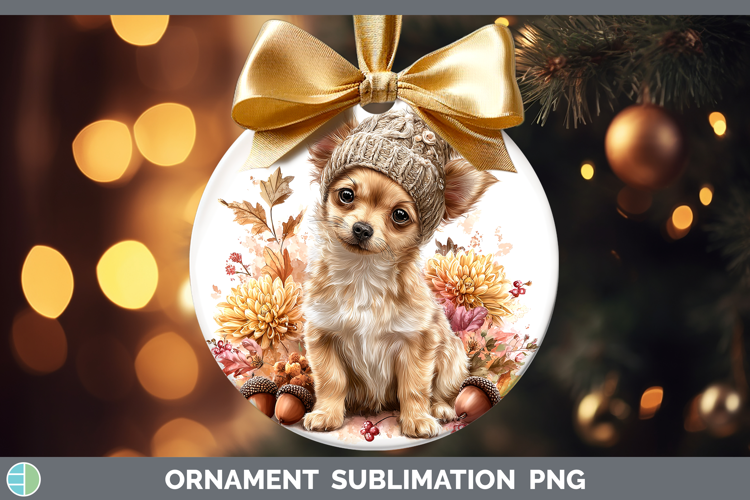 Chihuahua Dogs 01 Knit Hat Ornament Sublimation Design