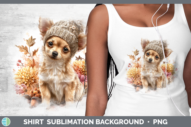 Chihuahua Dogs 01 Knit Hat Shirt Sublimation Design