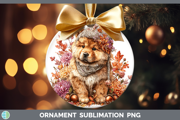 Chow Chow Dogs 01 Knit Hat Ornament Sublimation Design