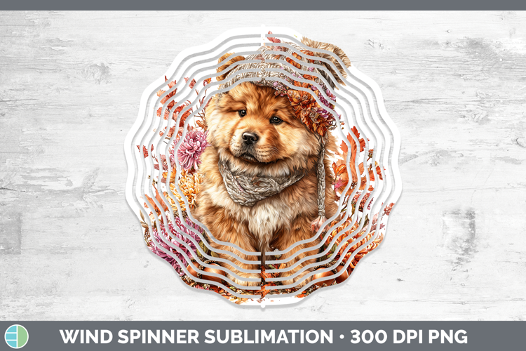 Chow Chow Dogs 01 Knit Hat Wind Spinner Sublimation Design