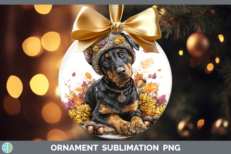 Doberman Pinscher Dogs 01 Knit Hat Ornament Sublimation Desi