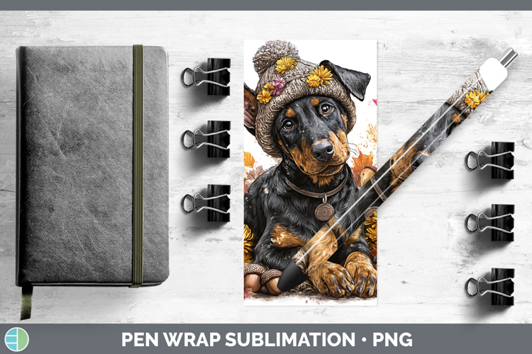Doberman Pinscher Dogs 01 Knit Hat Pen Wrap Sublimation Desi