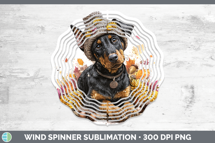Doberman Pinscher Dogs 01 Knit Hat Wind Spinner Sublimation