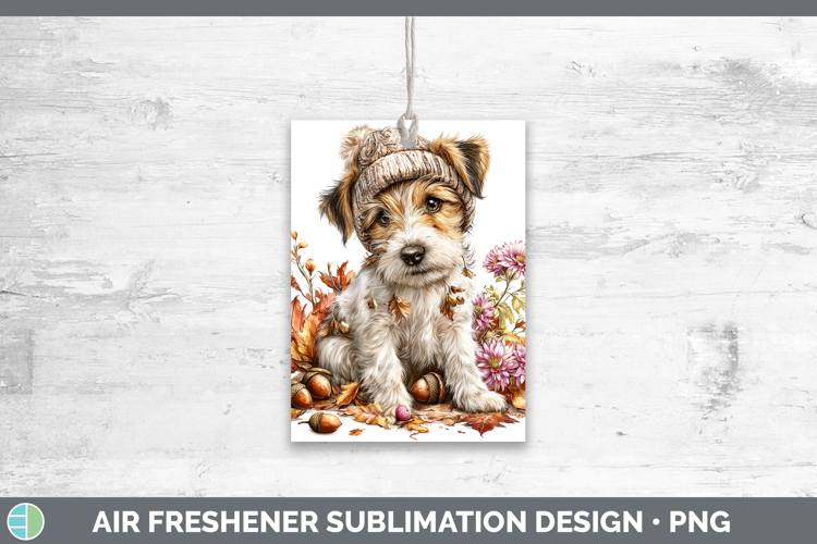 Fox Terrier Dogs 01 Knit Hat Air Freshener Sublimation Desig