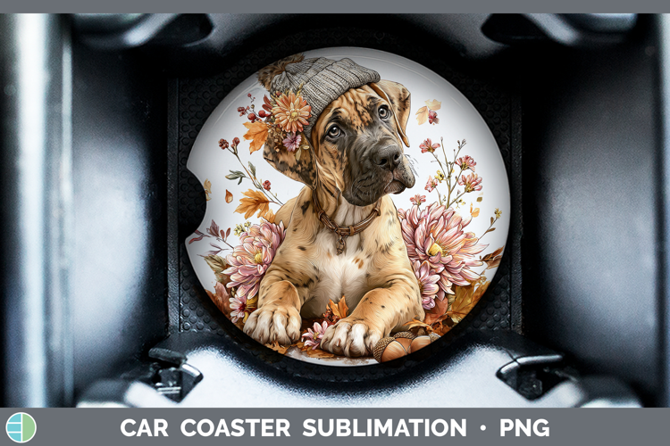 Great Dane Dogs 01 Knit Hat Car Coaster Sublimation Design
