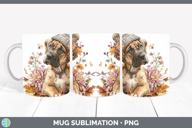 Great Dane Dogs 01 Knit Hat Mug Wrap Sublimation Design