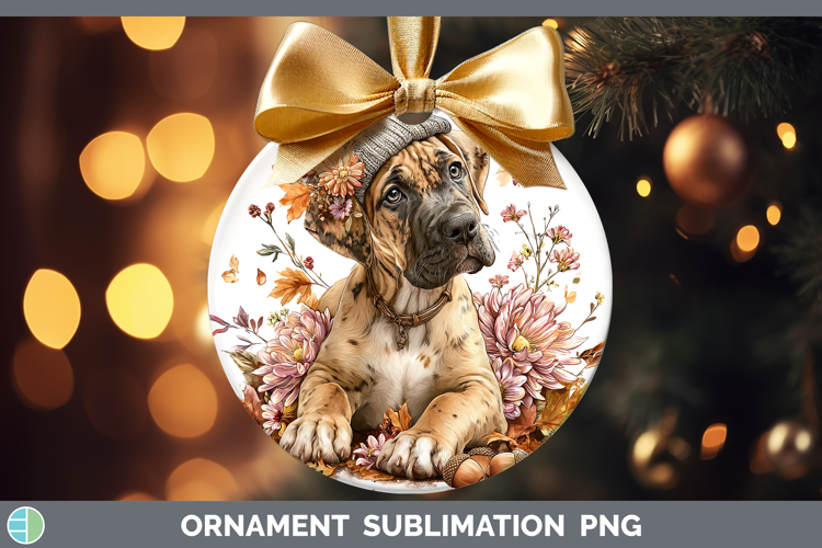 Great Dane Dogs 01 Knit Hat Ornament Sublimation Design
